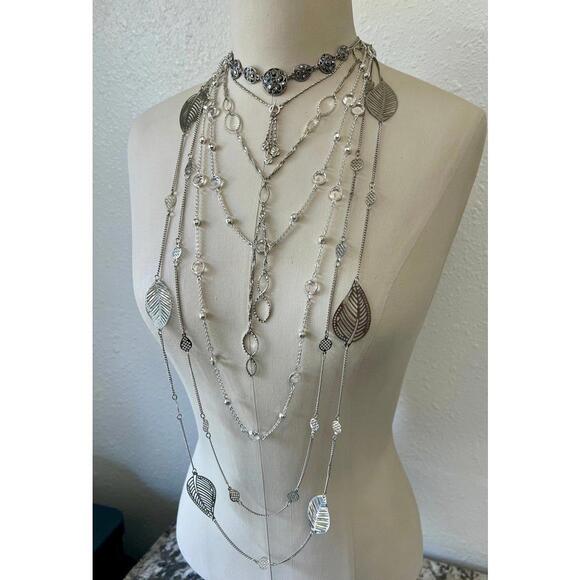 ALFANI Silver Tone Marcasite Necklace Lot - Picture 4 of 9